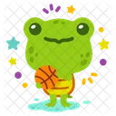 Frog Holding Ball  Icon