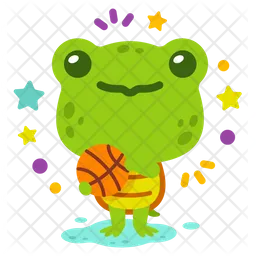 Frog Holding Ball  Icon