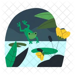 Frog In River  Icon