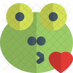 Frog Kiss Emoji Icon