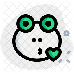 Frog Kiss Emoji Icon