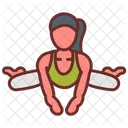 Frog Pose Yoga Practice Yoga Alignment Icon