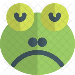 Frog Sad Emoji Icon