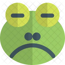 Frog Sad Closed Eyes Emoji Icon