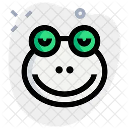 Frog Smiling Closed Eyes Emoji Icon