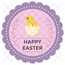 Frohe Ostern Abzeichen Oster Emblem Oster Logo Icon