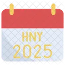 Frohes Neues Jahr 2025 Symbol