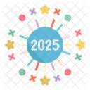 Frohes Neues Jahr 2025 Symbol