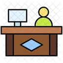Front Desk Help Desk Information Counter Icon