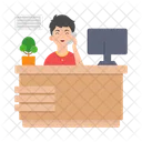 Desk Office Reception Icon