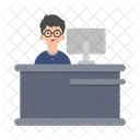 Desk Office Reception Icon