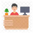 Desk Office Reception Icon