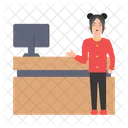 Desk Office Reception Icon