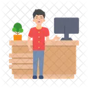 Desk Office Reception Icon