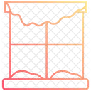 서리가 내린 창문  아이콘
