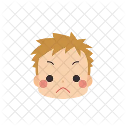 Frowning Boy  Icon