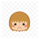 Girl Emoji Frowning Icon