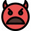 Frowning Open Mouth Devil Icon