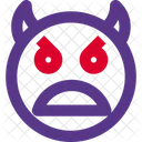 Frowning Open Mouth Devil Icon