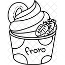 Yogur helado froyo  Icono