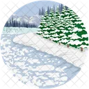 Tree Scenery Ice Mountain Icon