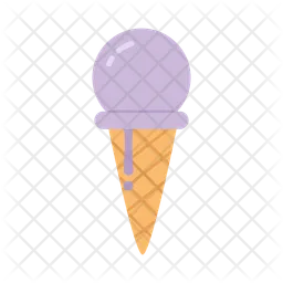 Frozen yummy ice cream cone  Icon