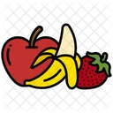 Fruchte Apfel Banane Symbol