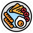 Fruhstuck Zeit Mahlzeit Symbol
