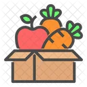 Fruit And Vegetable Apple Carrot Icon