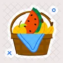 Food Basket Fruit Basket Fruit Bucket Icon