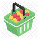 Fruit Basket Grocery Basket Fruit Bucket Icon