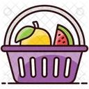 Fruit Basket Fruit Bucket Food Container Icon