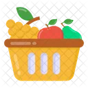 Fruit Bucket Fruit Basket Farm Basket Icon
