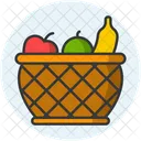 Fruit Basket Agriculture Bucket Icon