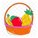 Fruit Basket Fresh Fruits Fruit Hamper Icon