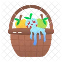 Fruit Basket Handbasket Food Icon