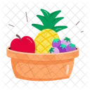 Fruit Basket Tropical Food Icon