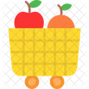 Fruit Cart Food Shopping Icon