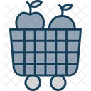 Fruit Cart Food Shopping Icon