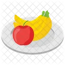 Fruit Plate Fruits Apple Icon