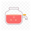 Fruit punch glass mason jar with faucet  Icon