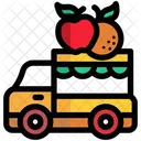 Fruit Car Delivery Icon
