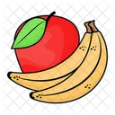 Banana Apple Fresh Icon