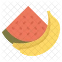 Banana Watermelon Fruits Icon