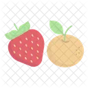 Fruits Strawberry Orange Icon