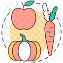 Fruits Vegetable Child Care Icon