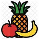 Fruits Apples Pineapple Icon
