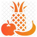 Fruits Apples Pineapple Icon