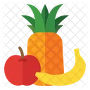 Fruits Apples Pineapple Icon