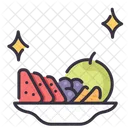 Fruits on dish  Icon